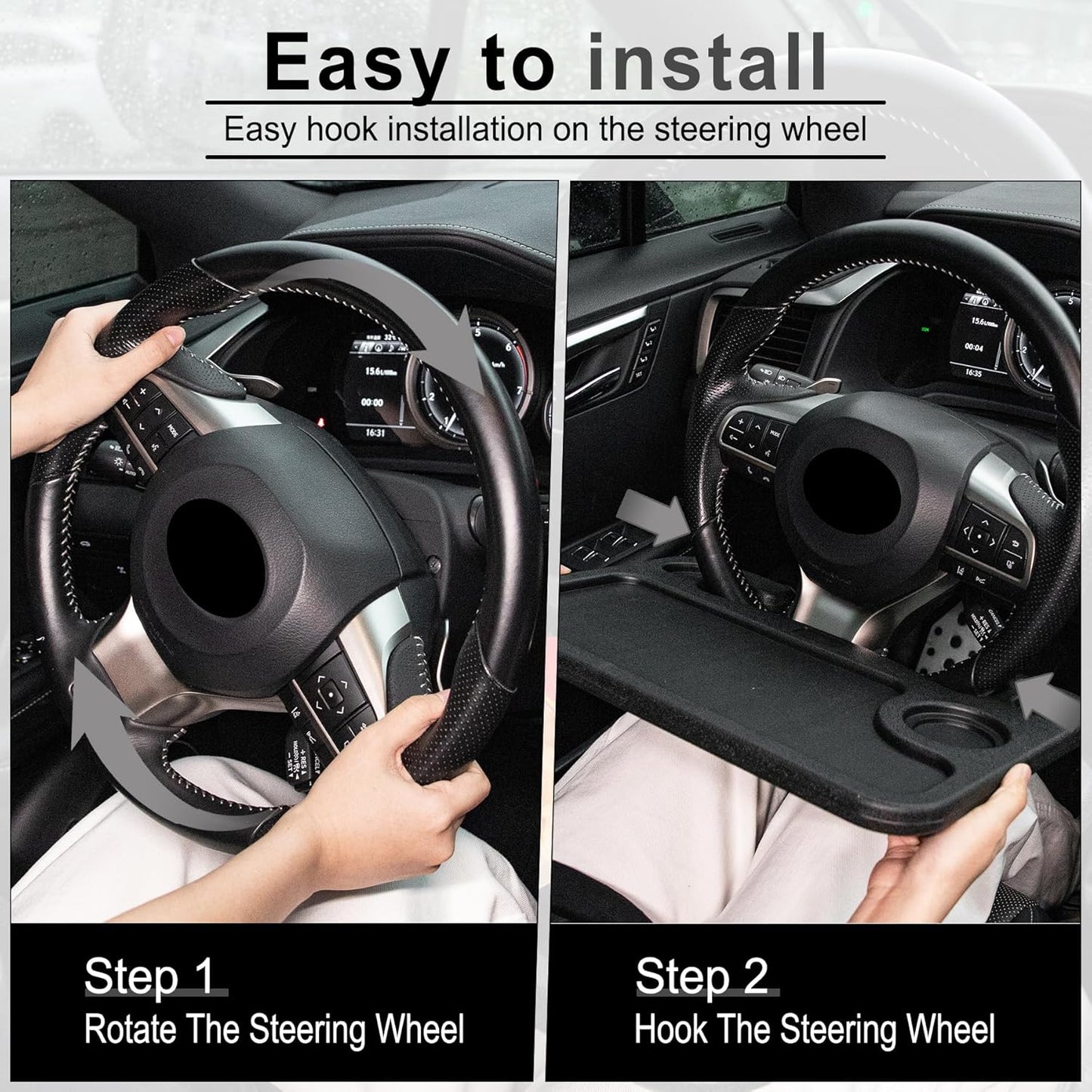 DriveTable™ – Foldable Car Food Tray & Work Desk