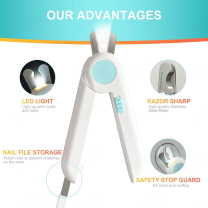 LED Pet Nail Clipper – Safe & Precise Trimming